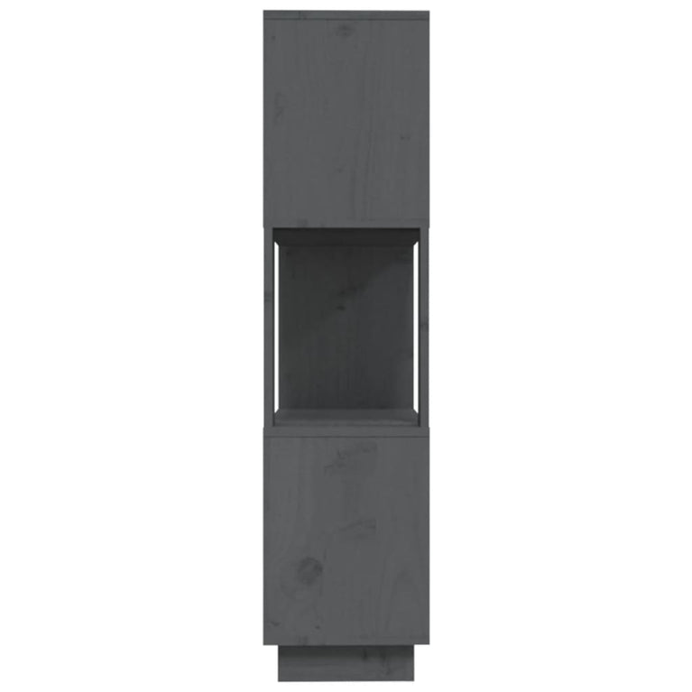 Boekenkast/kamerscherm 80x25x101 cm massief grenenhout grijs MeubelReus
