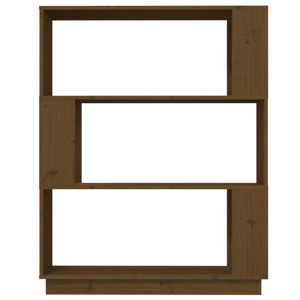 Boekenkast/kamerscherm 80x25x101 cm massief hout honingbruin MeubelReus