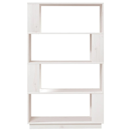 Boekenkast/kamerscherm 80x25x132 cm massief grenenhout wit MeubelReus