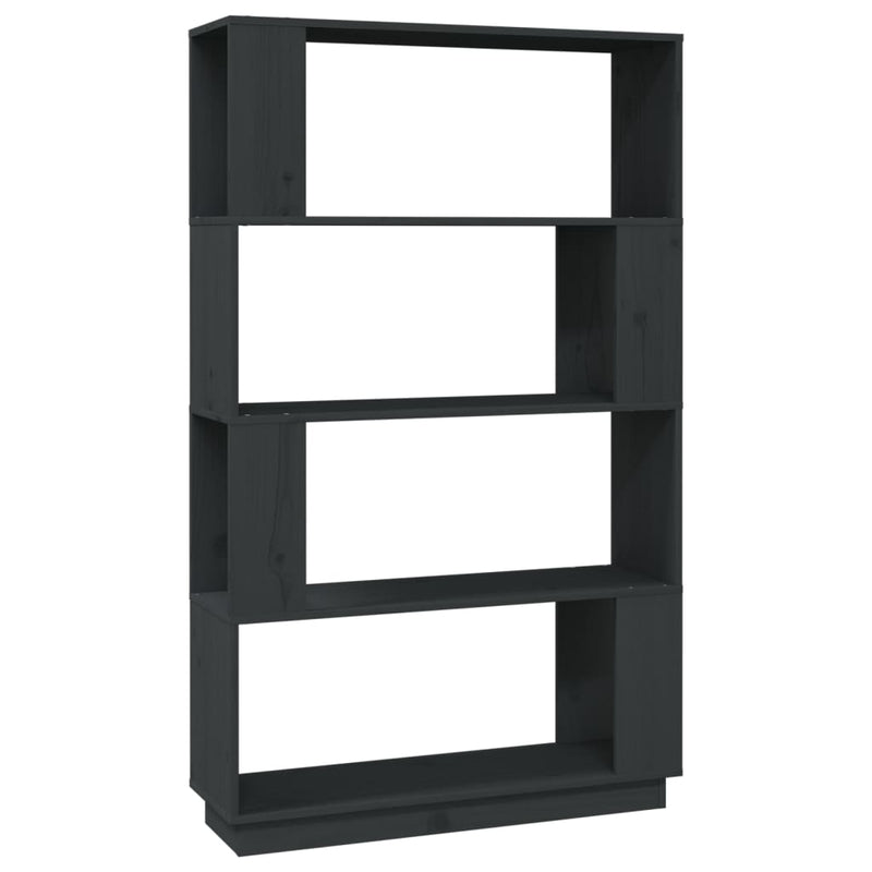 Boekenkast/kamerscherm 80x25x132 cm massief grenenhout grijs MeubelReus