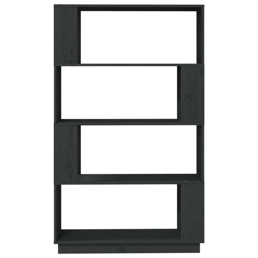 Boekenkast/kamerscherm 80x25x132 cm massief grenenhout grijs MeubelReus