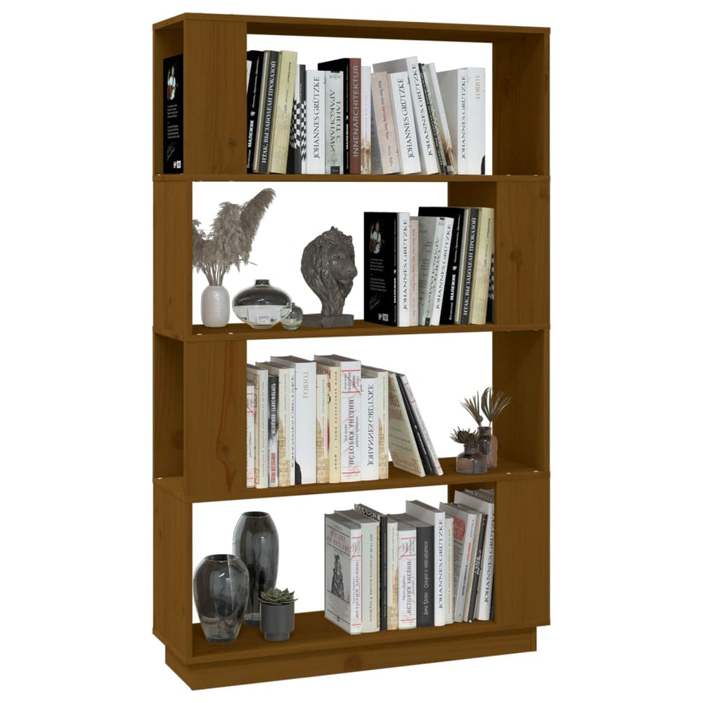 Boekenkast/kamerscherm 80x25x132 cm massief hout honingbruin MeubelReus