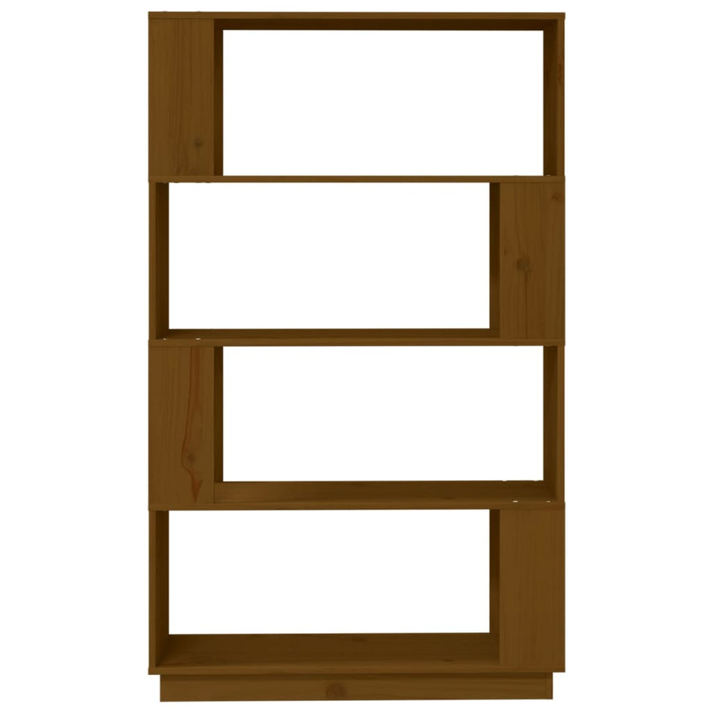 Boekenkast/kamerscherm 80x25x132 cm massief hout honingbruin MeubelReus