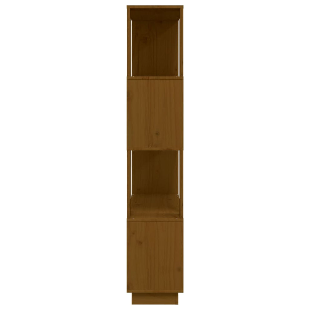 Boekenkast/kamerscherm 80x25x132 cm massief hout honingbruin MeubelReus