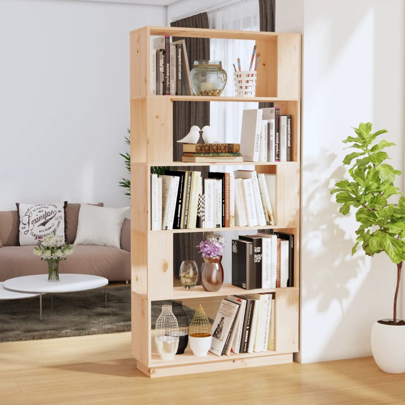 Boekenkast/kamerscherm 80x25x163,5 cm massief grenenhout MeubelReus