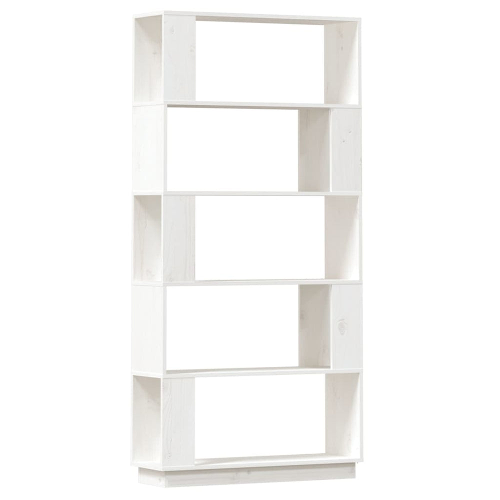Boekenkast/kamerscherm 80x25x163,5 cm massief grenenhout wit MeubelReus