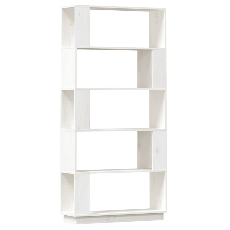 Boekenkast/kamerscherm 80x25x163,5 cm massief grenenhout wit MeubelReus