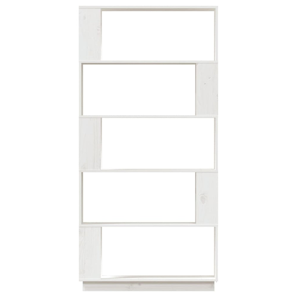 Boekenkast/kamerscherm 80x25x163,5 cm massief grenenhout wit MeubelReus