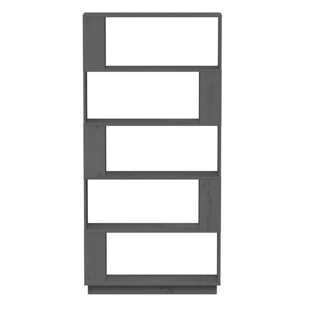 Boekenkast/kamerscherm 80x25x163,5 cm massief grenenhout grijs MeubelReus
