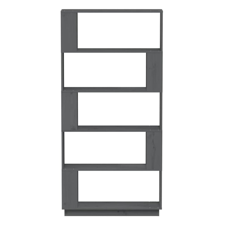 Boekenkast/kamerscherm 80x25x163,5 cm massief grenenhout grijs MeubelReus