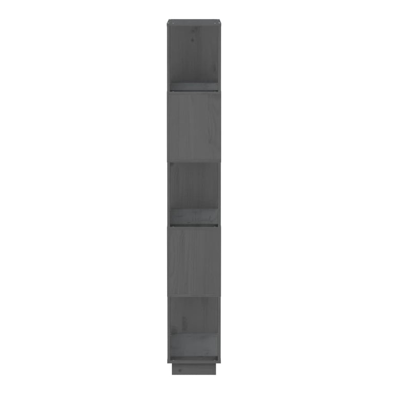 Boekenkast/kamerscherm 80x25x163,5 cm massief grenenhout grijs MeubelReus