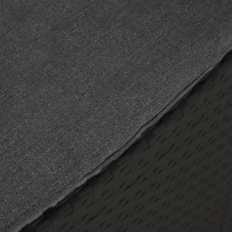 Tuinbank 2-zits met kussens PP-rattan grafietkleurig MeubelReus