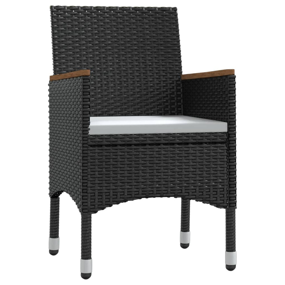 7-delige Tuinset met kussens zwart MeubelReus