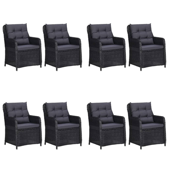 9-delige Tuinset zwart MeubelReus