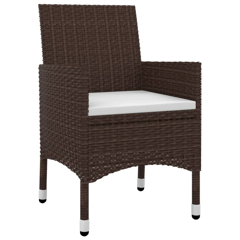 9-delige Tuinset met kussens poly rattan en glas MeubelReus