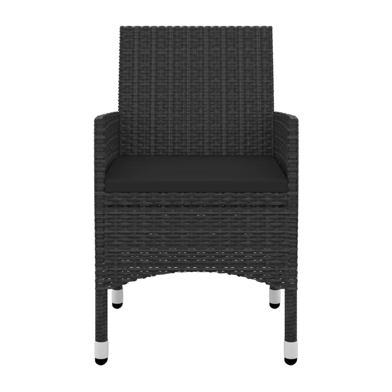 7-delige Tuinset met kussens poly rattan en glas MeubelReus