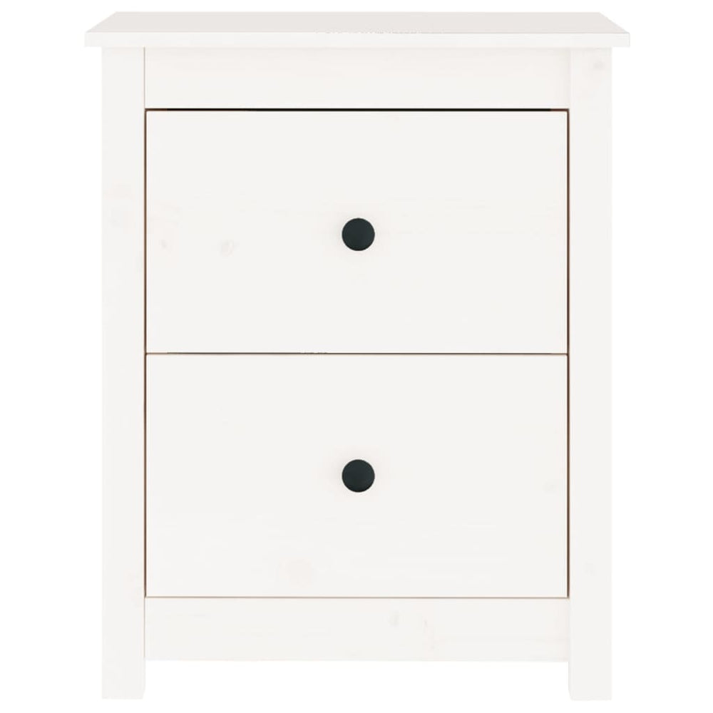 Nachtkastje 50x35x61,5 cm massief grenenhout wit MeubelReus