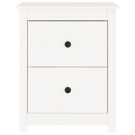 Nachtkastje 50x35x61,5 cm massief grenenhout wit MeubelReus