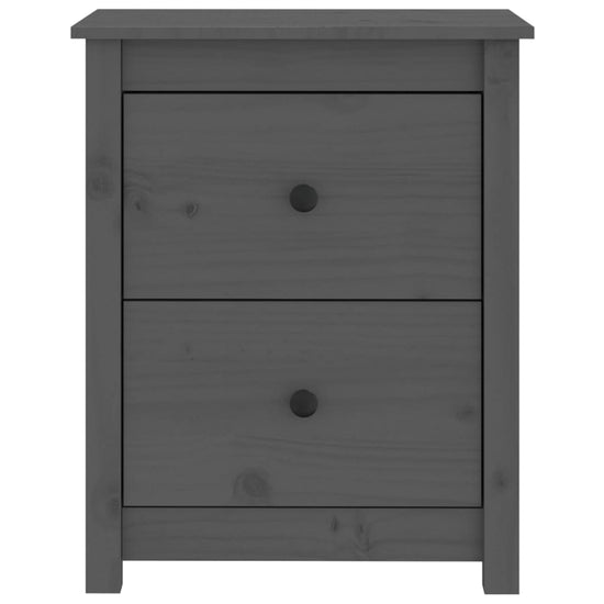 Nachtkastjes 2 st 50x35x61,5 cm massief grenenhout grijs MeubelReus