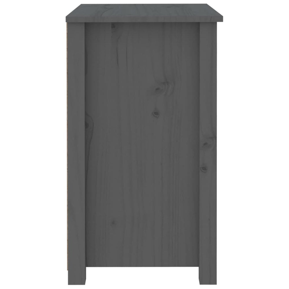 Nachtkastjes 2 st 50x35x61,5 cm massief grenenhout grijs MeubelReus