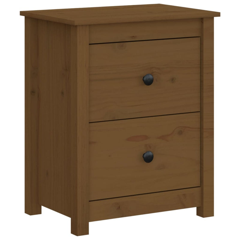 Nachtkastje 50x35x61,5 cm massief grenenhout honingbruin MeubelReus