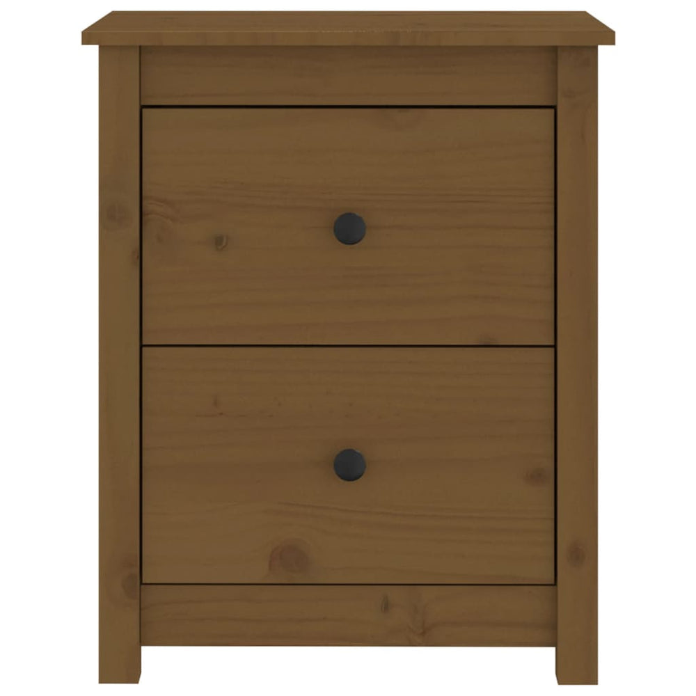 Nachtkastje 50x35x61,5 cm massief grenenhout honingbruin MeubelReus