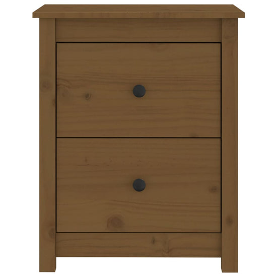 Nachtkastjes 2 st 50x35x61,5 cm massief grenenhout honingbruin MeubelReus