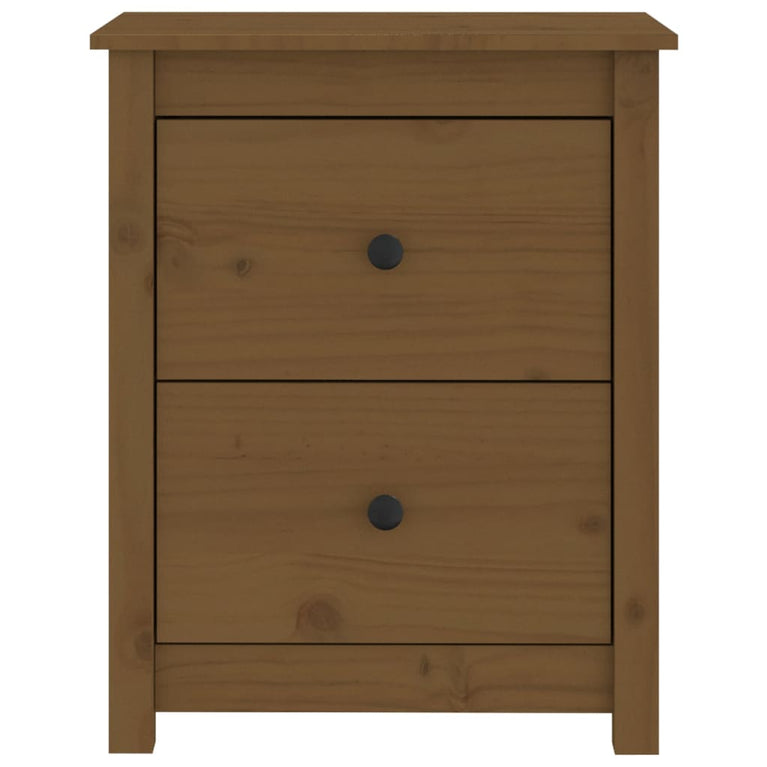 Nachtkastjes 2 st 50x35x61,5 cm massief grenenhout honingbruin MeubelReus