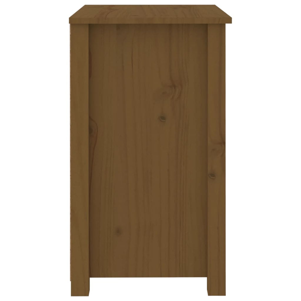 Nachtkastjes 2 st 50x35x61,5 cm massief grenenhout honingbruin MeubelReus