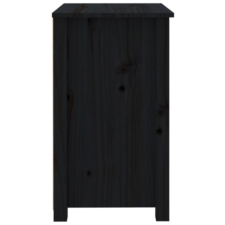 Nachtkastjes 2 st 50x35x61,5 cm massief grenenhout zwart MeubelReus