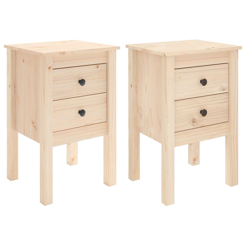 Nachtkastjes 2 st 40x35x61,5 cm massief grenenhout MeubelReus