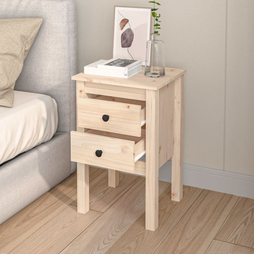 Nachtkastjes 2 st 40x35x61,5 cm massief grenenhout MeubelReus