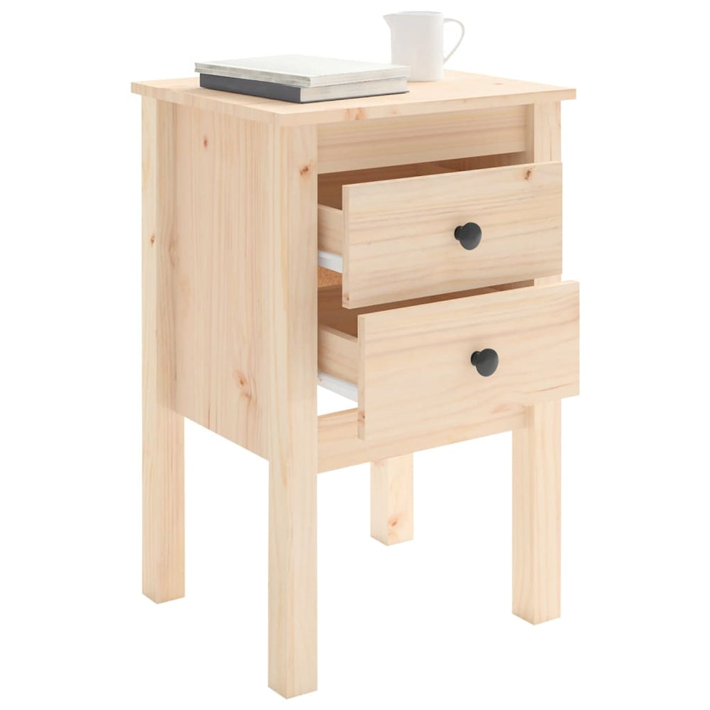 Nachtkastjes 2 st 40x35x61,5 cm massief grenenhout MeubelReus