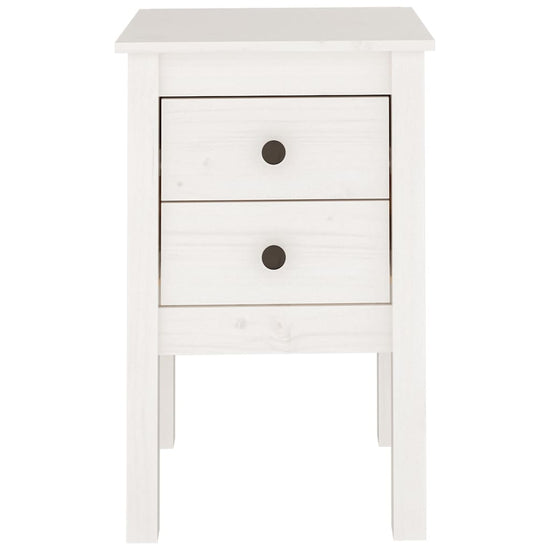 Nachtkastjes 2 st 40x35x61,5 cm massief grenenhout wit MeubelReus