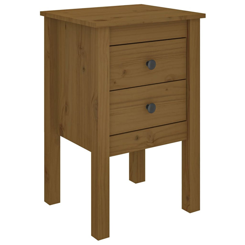 Nachtkastje 40x35x61,5 cm massief grenenhout honingbruin MeubelReus