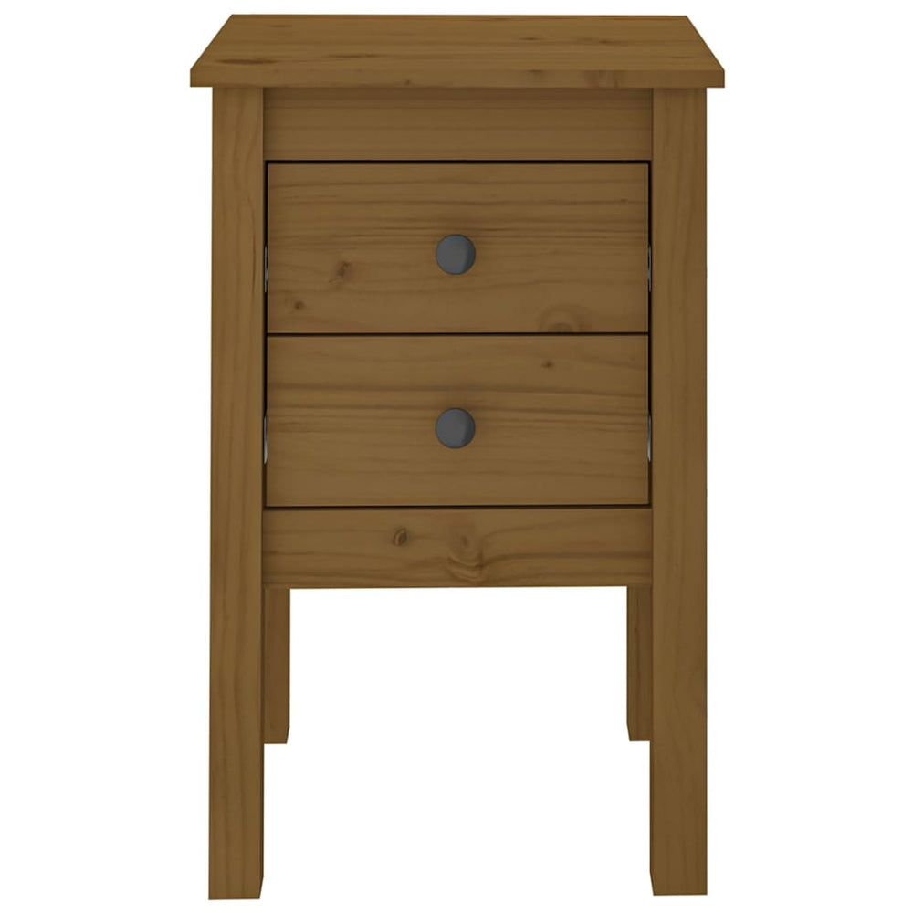 Nachtkastjes 2 st 40x35x61,5 cm massief grenenhout honingbruin MeubelReus