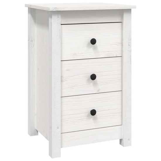 Nachtkastjes 2 st 40x35x61,5 cm massief grenenhout wit MeubelReus