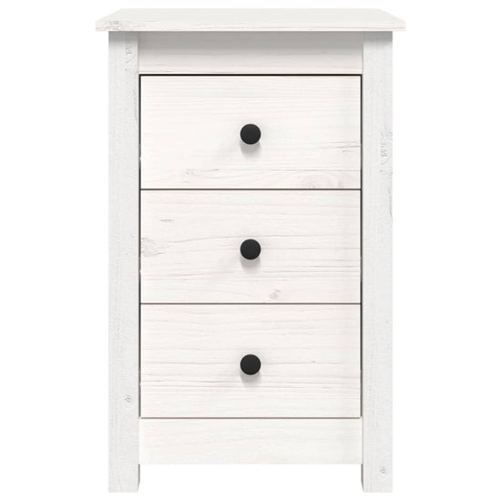 Nachtkastjes 2 st 40x35x61,5 cm massief grenenhout wit MeubelReus