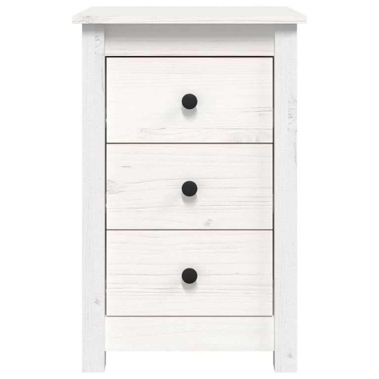 Nachtkastjes 2 st 40x35x61,5 cm massief grenenhout wit MeubelReus