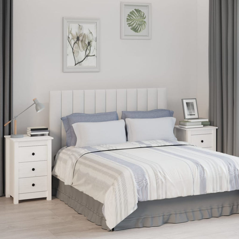 Nachtkastjes 2 st 40x35x61,5 cm massief grenenhout wit MeubelReus