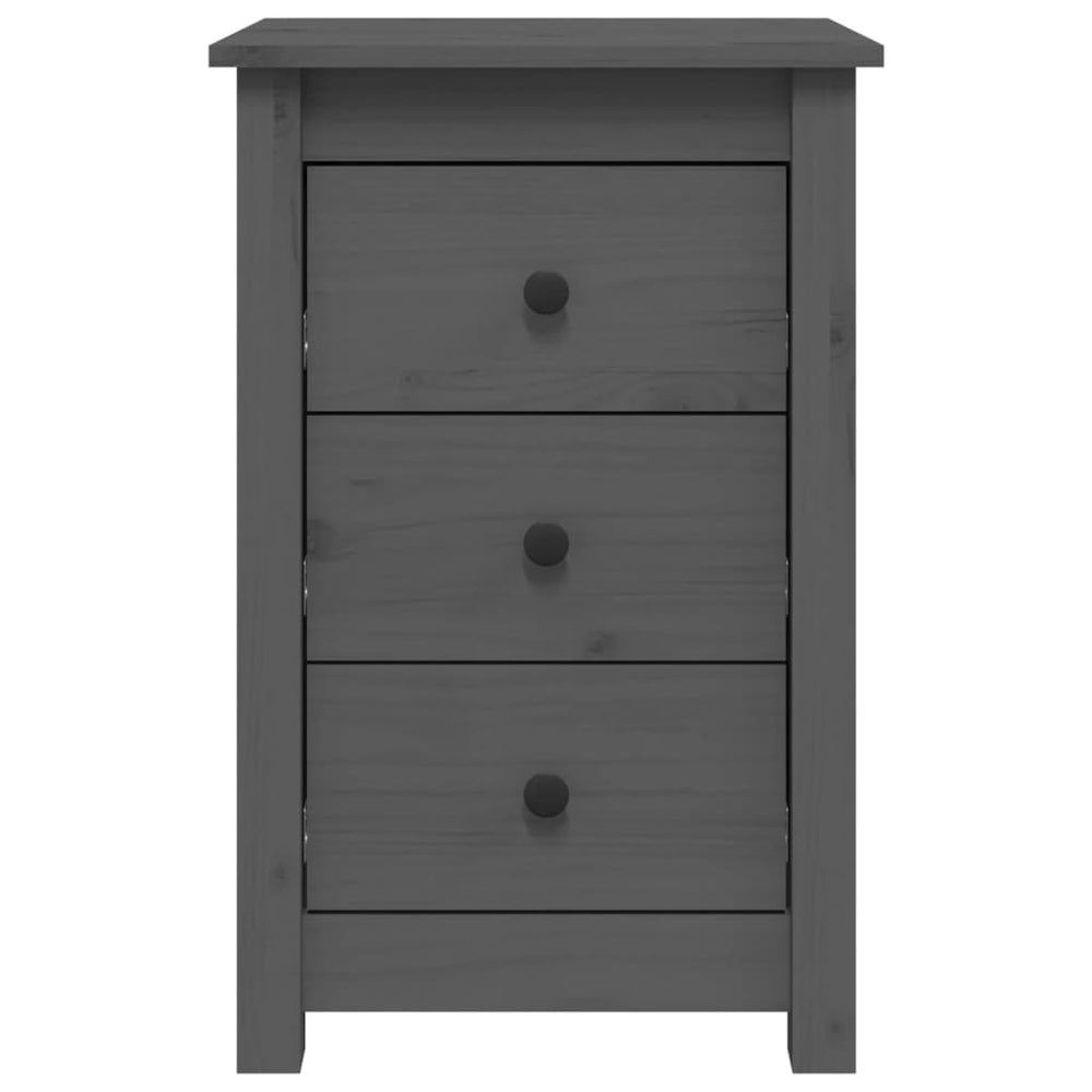 Nachtkastje 40x35x61,5 cm massief grenenhout grijs MeubelReus
