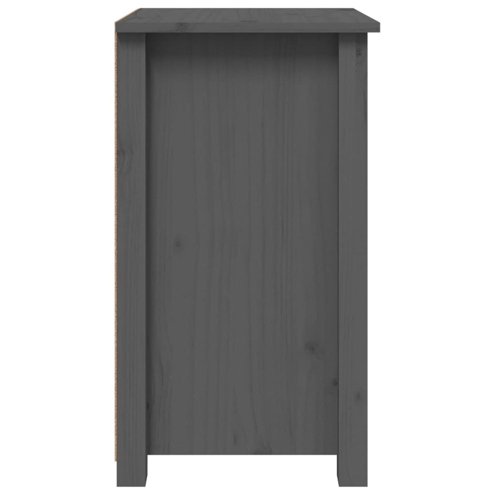 Nachtkastjes 2 st 40x35x61,5 cm massief grenenhout grijs MeubelReus