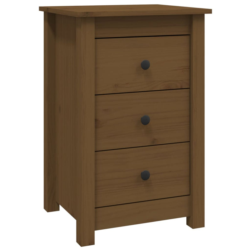 Nachtkastje 40x35x61,5 cm massief grenenhout honingbruin MeubelReus