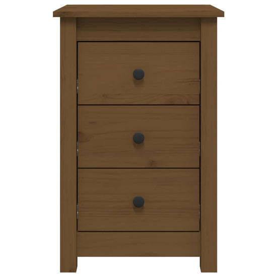 Nachtkastje 40x35x61,5 cm massief grenenhout honingbruin MeubelReus