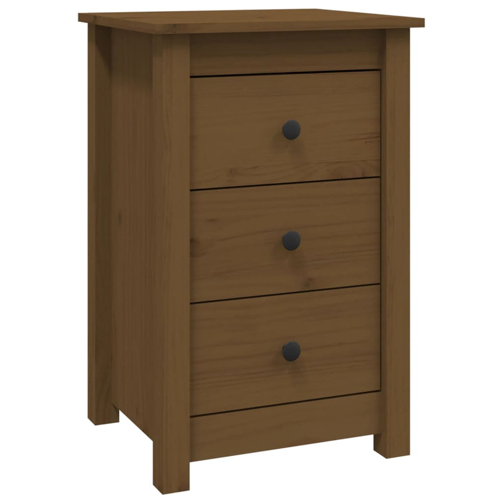 Nachtkastjes 2 st 40x35x61,5 cm massief grenenhout honingbruin MeubelReus