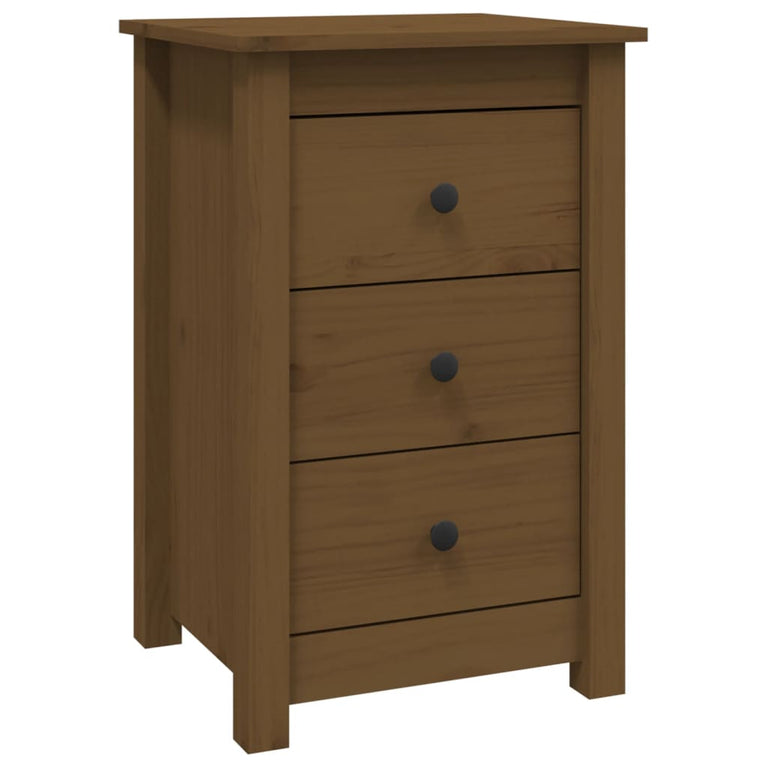 Nachtkastjes 2 st 40x35x61,5 cm massief grenenhout honingbruin MeubelReus