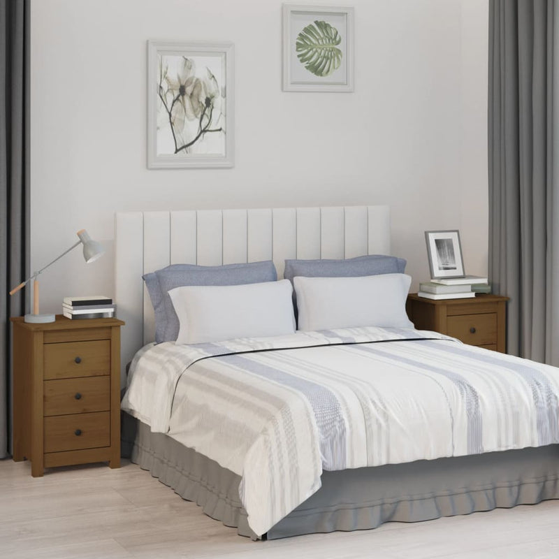 Nachtkastjes 2 st 40x35x61,5 cm massief grenenhout honingbruin MeubelReus