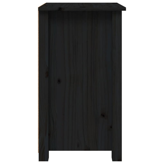 Nachtkastjes 2 st 40x35x61,5 cm massief grenenhout zwart MeubelReus