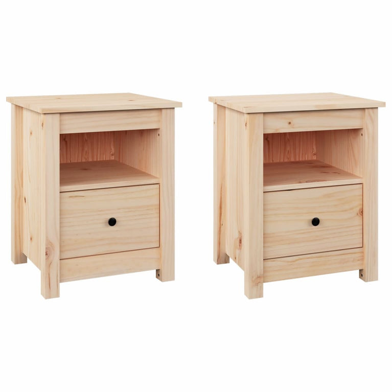 Nachtkastjes 2 st 40x35x49 cm massief grenenhout MeubelReus