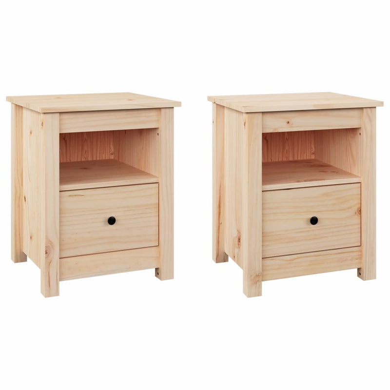 Nachtkastjes 2 st 40x35x49 cm massief grenenhout MeubelReus